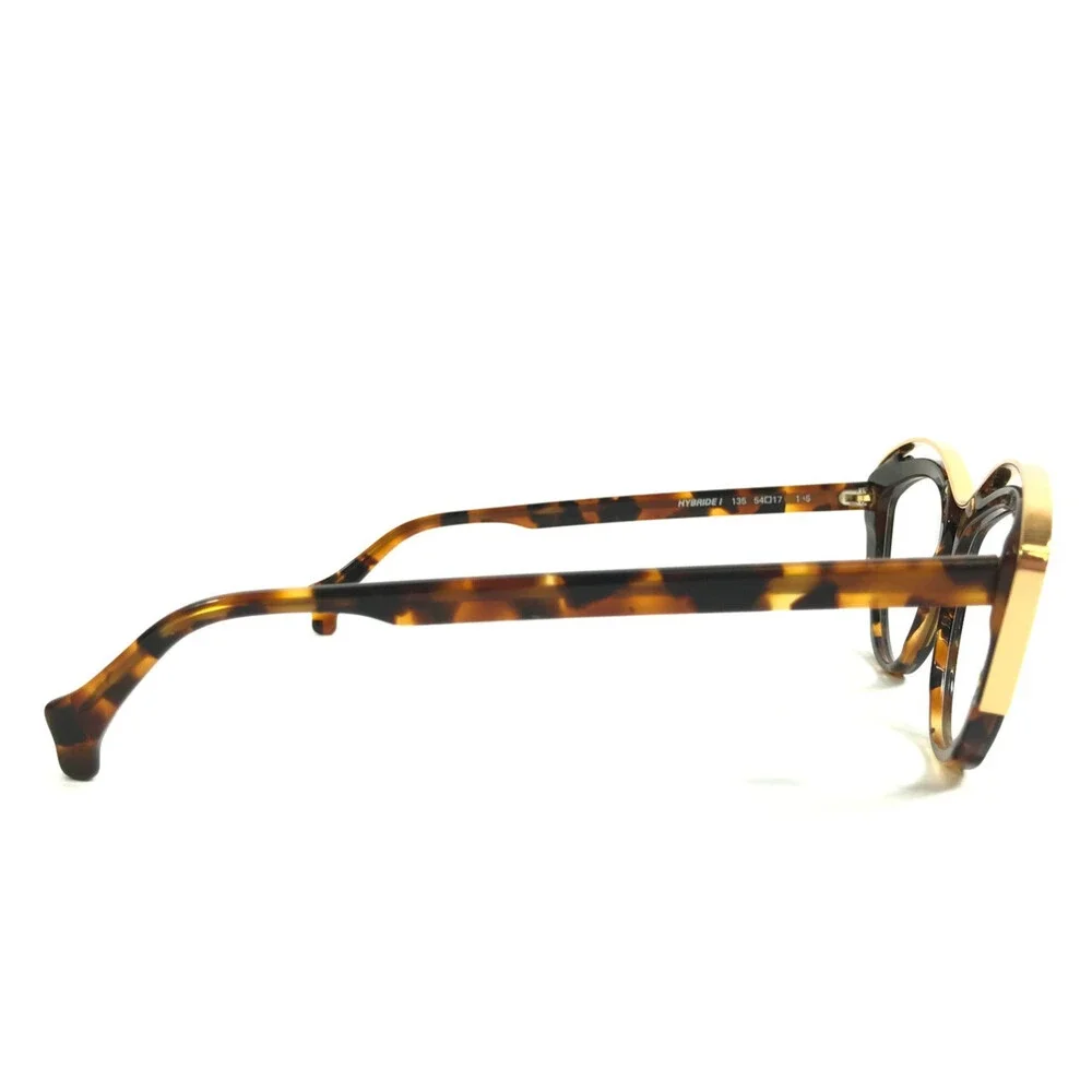 PLM Creation Eyeglasses Frames HYBRIDE I 135 Black Brown Tortoise Gold 54-17-145